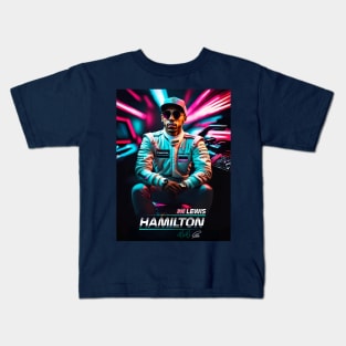 The Legendary Lewis Hamilton - Retro Art Kids T-Shirt